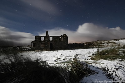 Glenshane Moonlit Snow & Derelict House - Nov 20th 2015